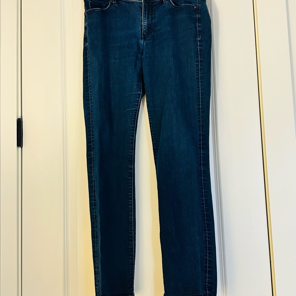 LOFT Modern Straight Leg Dark Wash Jeans Classic Denim Women’s Size 10